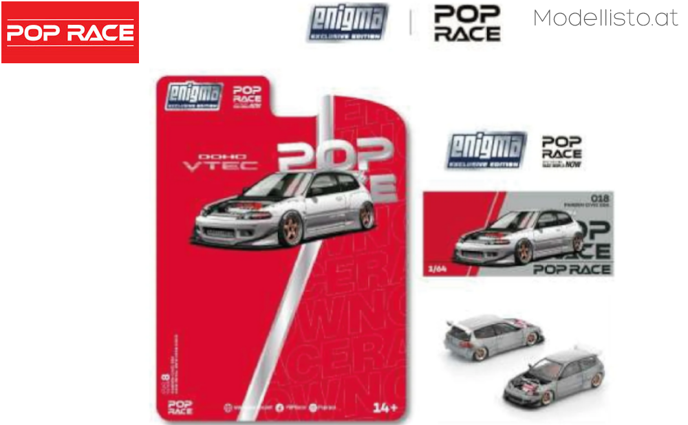 PRE018 Pop Race Honda Civic Pandem (EG6), raw metal